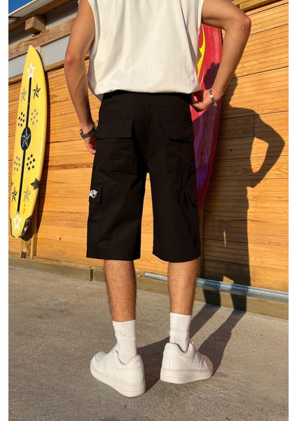 Graffiti Gri Baskılı Baggy Şort fiyatları