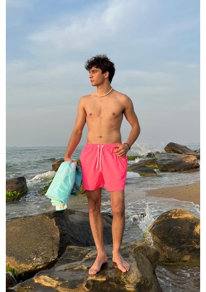 Basic Pembe Deniz Şortu