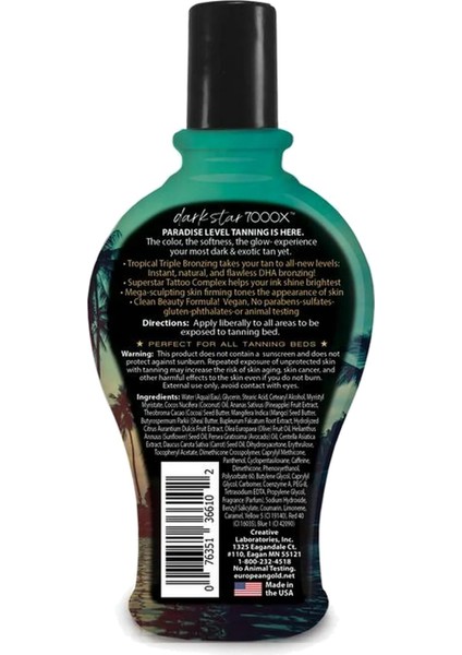 Dark Star 7000X Solaryum Losyonu 354ML fiyatları