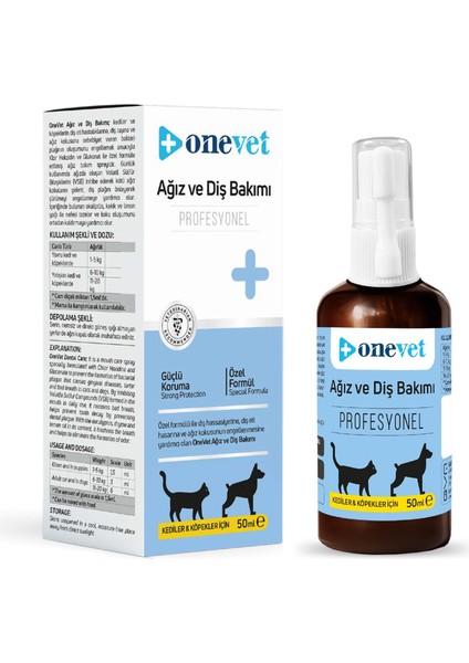 Kedi ve Köpekler Için Ağız ve Diş Bakımı Destekleyici Damla 50 ml