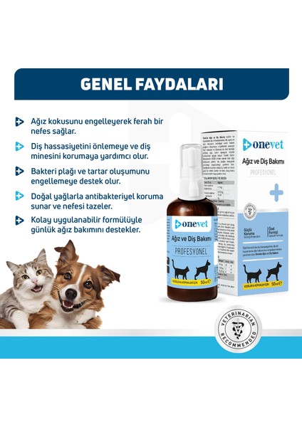 Kedi ve Köpekler Için Ağız ve Diş Bakımı Destekleyici Damla 50 ml fırsatları