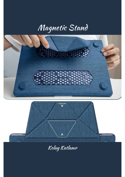 Macbook Air 13 Apple Uyumlu Standlı Ince Lüks Koruyucu Kumaş Kılıf fiyatları