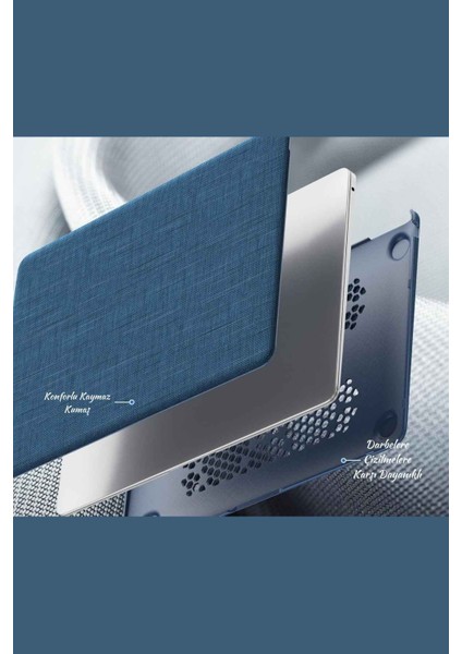 Macbook Air 13 Apple Uyumlu Standlı Ince Lüks Koruyucu Kumaş Kılıf fırsatları