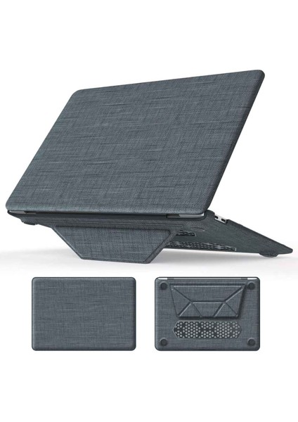 Macbook Air 13 Apple Uyumlu Standlı Ince Lüks Koruyucu Kumaş Kılıf