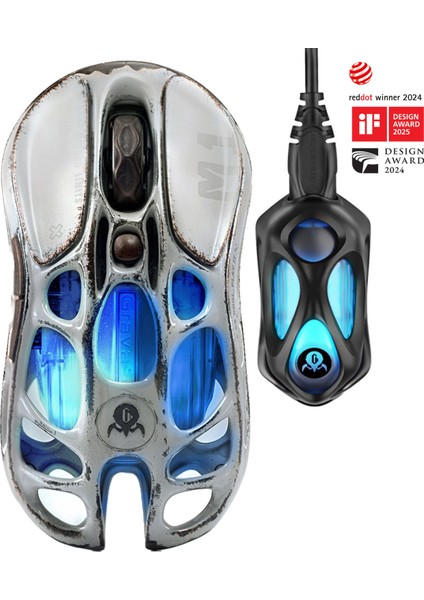 Mercury M1 Pro Gri Özel Seri Süper Hafif Kablosuz Gaming Mouse