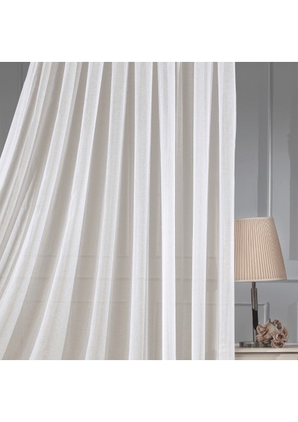 Keten Krem 1 x 3 Sık Pile Tül Perde fiyatları