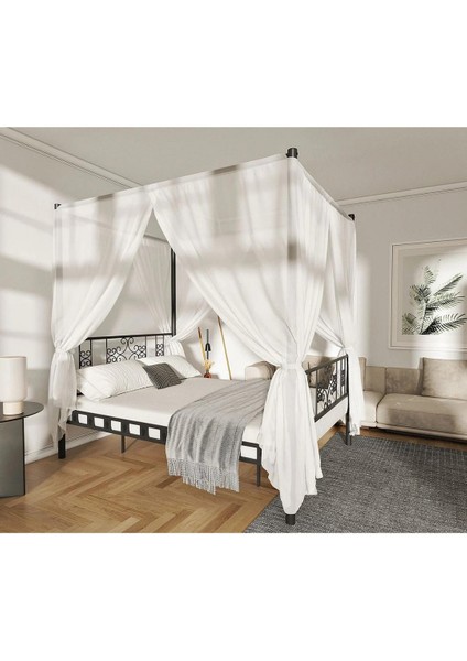 Stella Sultan Başlıklı Çift Kişilik Ferforje Metal Karyola (CIBINLIKSIZ)160 x 200 modelleri