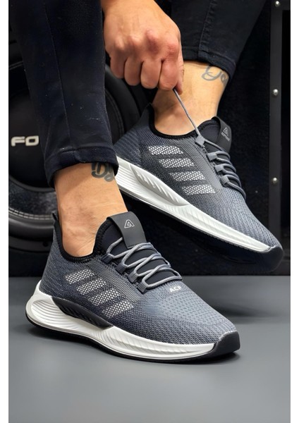 Acp 141 Şerit Detaylı Kalın Taban Erkek Sneaker