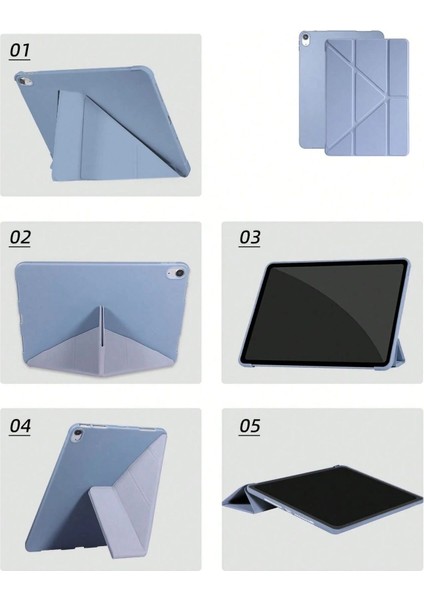 Apple Ipad Air 13 M3 Çipli 2025 Kalem Bölümlü Standlı Uyku Modlu Akıllı Kılıf A3267 modelleri