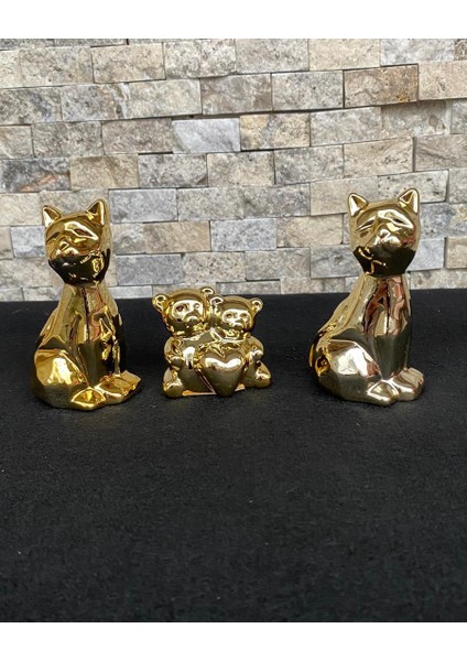 3'lü Köpek Kalpli Ayıcık Hediyelik Dekoratif Obje fiyatları