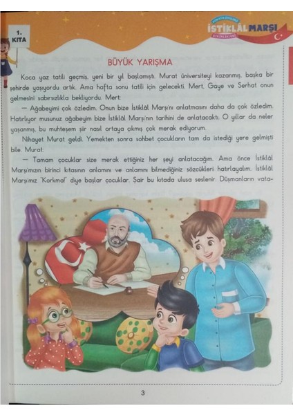 4. Sınıf Istiklal Marşı Temalı Okuma Anlama Kitabı Etkinlikli 10 Kıta Için Özel Hikaye Metinleri fırsatları