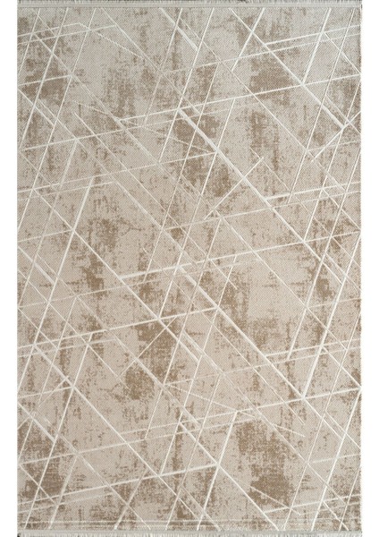 Çınar CY10A Bej Krem Akrilik Silinebilir Leke Tutmaz Yumuşak Dokulu Halı