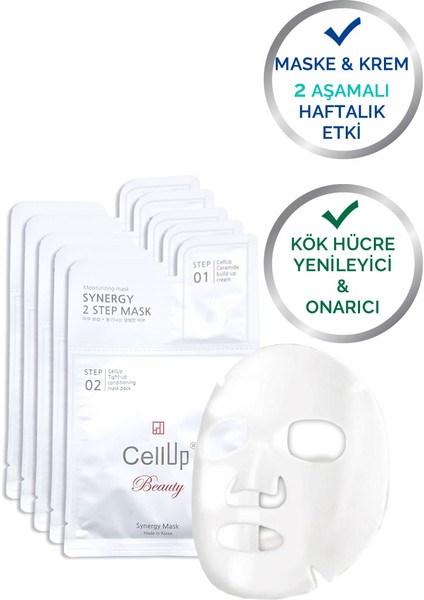 Synergy Collagen Anti-Aging Kök Hücreli 2 Aşamalı Krem & Maske , Nemlendirici, Dengeleyici