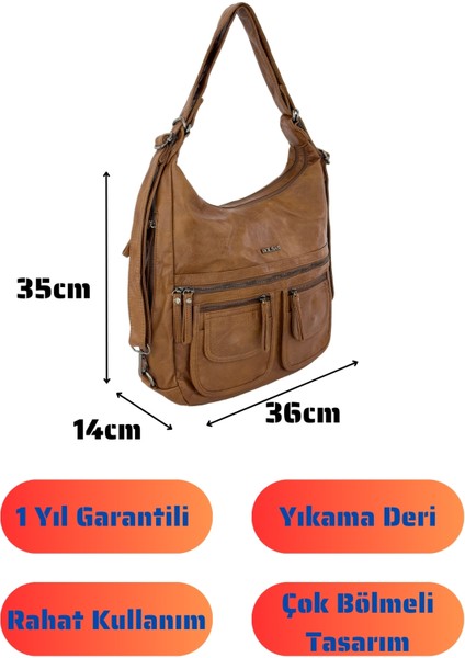 Bolsas Kadın Omuz ve Sırt Çanta Taba 1038 fırsatları