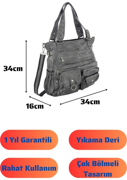 Bolsas Kadın Omuz Çanta Gri 1035 fırsatları