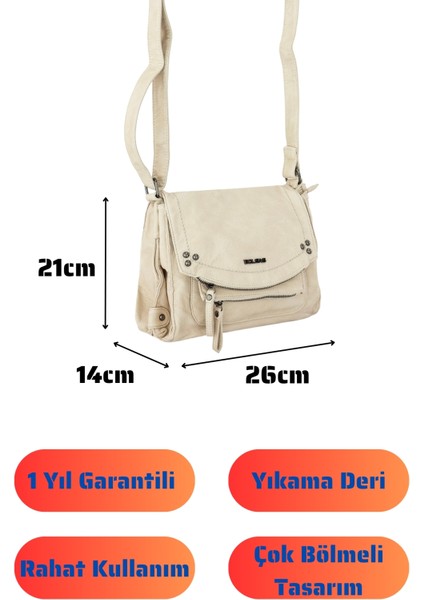 Bolsas Kadın Çapraz Çanta Bej 1043 fırsatları
