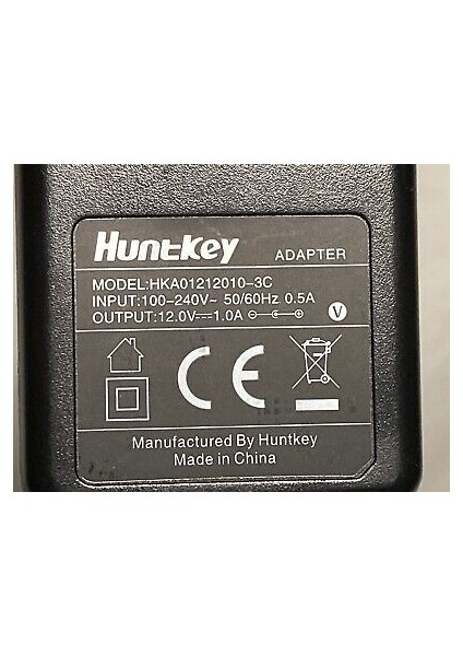 12V 1A Modem ve Arduino Uyumlu Plastik Kasa Priz Tipi Adaptör HKA01212010-3C