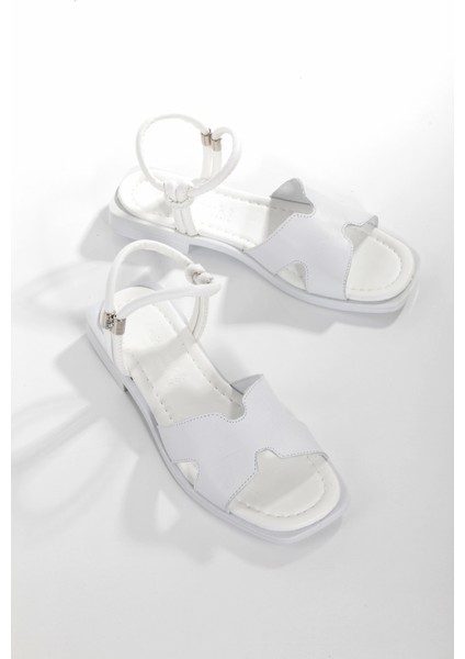 MİA028-3013 Deri Kadın Günlük Ortopedik Siyah Kırışık Rugan Tatil Sandalet modelleri