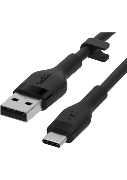 Boostcharge Flex Silikon USB To Usb-C Şarj Kablosu 2 Metre - Siyah