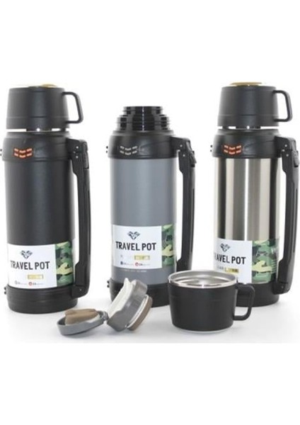 Paslanmaz Çelik Çift Katmanlı Termos 1.2 Lt