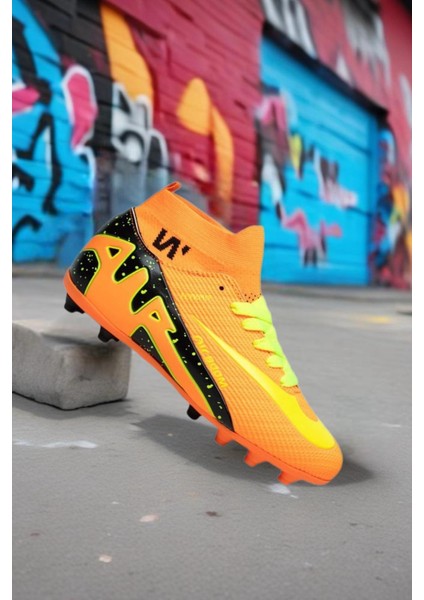 W25Y Ar Boom Çoraplı Erkek Krampon Halı Saha Ayakkabısı