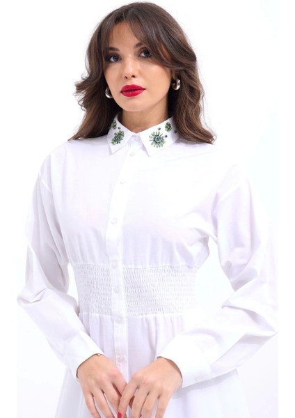 6849 Elbise-Beyaz