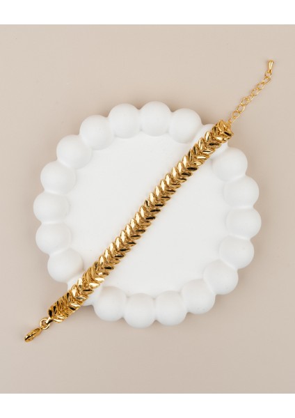 22 Ayar Altın Kaplama Kuyumcu Model Başak Kadın Bileklik modelleri