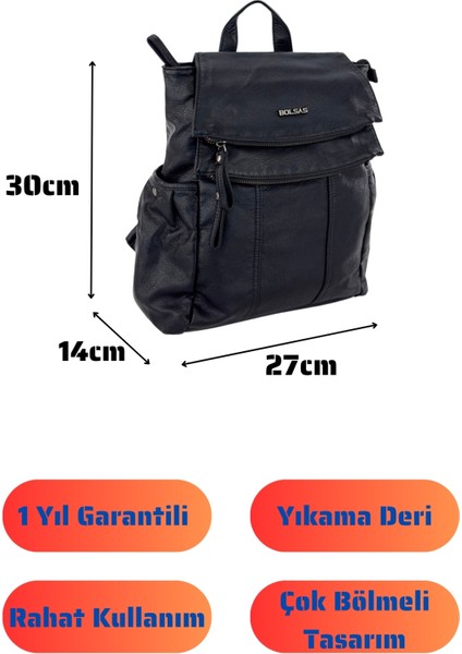Bolsas Kadın Sırt Çanta Siyah 1044 fırsatları