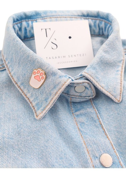 Rozet Metal Broş Pati Kedi Köpek Hayvan Ayağı Pembe Yaka Okul Çantası Kıyafet Şapka Aksesuar fiyatları