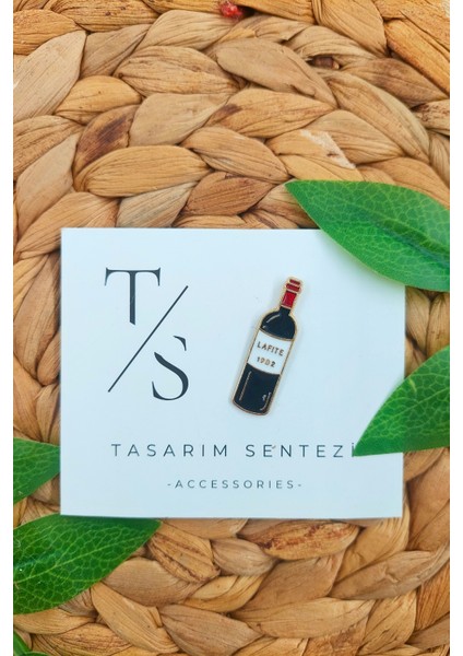 Rozet Metal Broş Şarap Şişesi Bar Barmen Barmaid Barista Yaka Okul Çantası Kıyafet Şapka Aksesuar