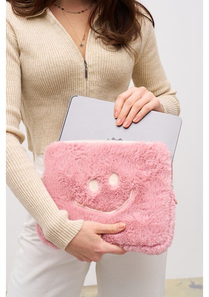 Smile Tablet Kılıfı 10” & 11” Inç Uyumlu Pembe modelleri