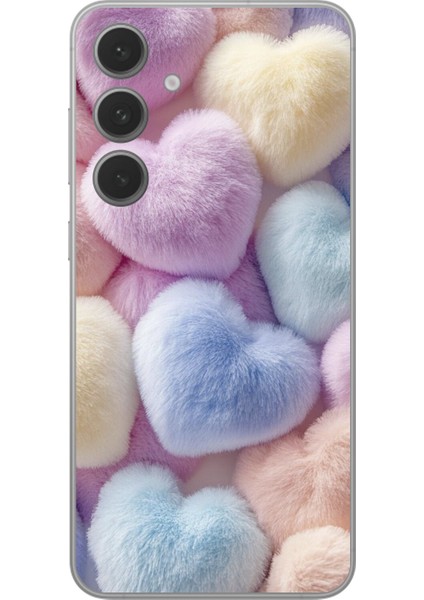 Samsung Galaxy S24 Uyumlu Şeffaf Kılıf Peluş Tasarımlı