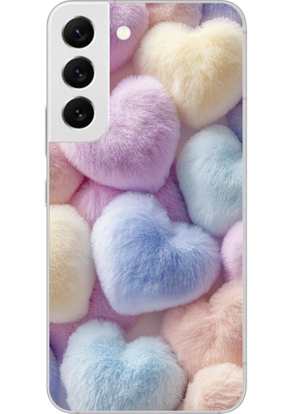 Samsung Galaxy S22 Uyumlu Şeffaf Kılıf Peluş Tasarımlı