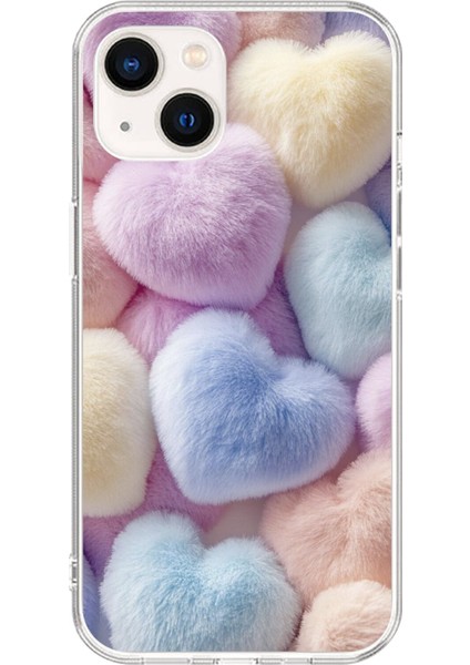 iPhone 13 Uyumlu Şeffaf Kılıf Peluş Tasarımlı