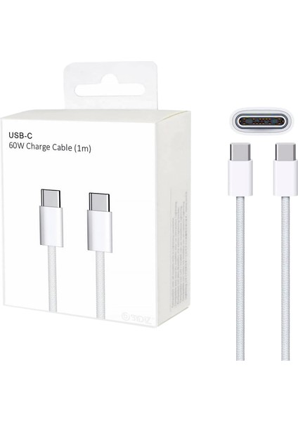 USB Type-C To Usb-C Şarj Kablosu