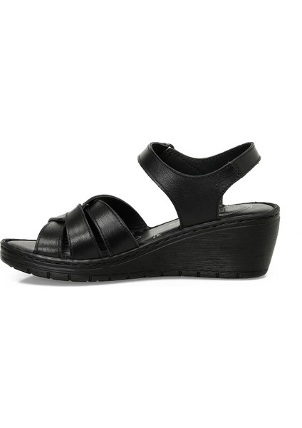 161886.Z5FX Siyah Kadın Comfort Sandalet modelleri