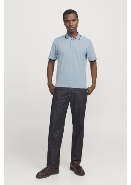 Jprblualves Ss Polo Noos Açık Mavi Erkek Polo Yaka T-Shirt 12274681