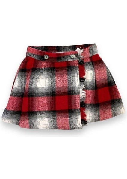 Kız Çocuk Kare Desenli Etek