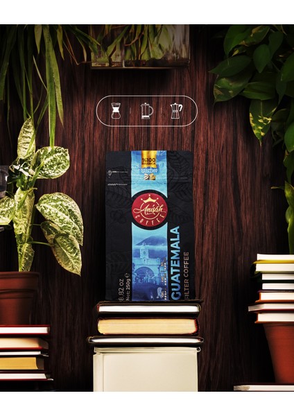 Guatemala Filtre Kahve 250gr Kağıt ve Metal Filtre Öğütümlü %100 Arabica, Orta Kavrum modelleri
