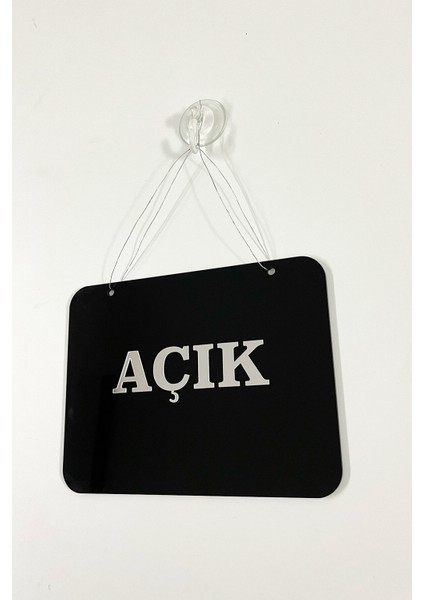Mağaza Açık Kapalı Tabelası Pleksi - 20*15 cm - Aynalı Gümüş Pleksi modelleri