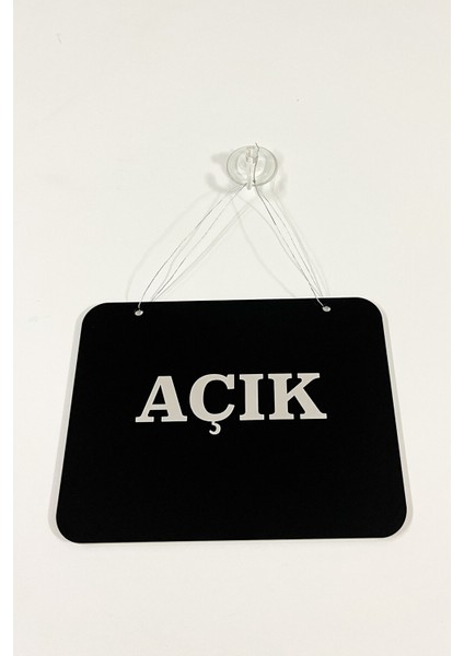 Mağaza Açık Kapalı Tabelası Pleksi - 20*15 cm - Aynalı Gümüş Pleksi fırsatları