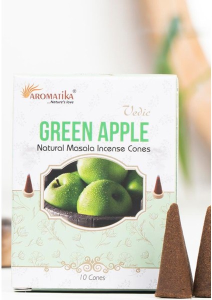 Green Apple(Yeşil Elma) Konik Tütsü 10 Adet
