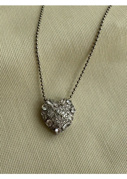 Zirkon Taşlı Kalp Kolye fiyatları