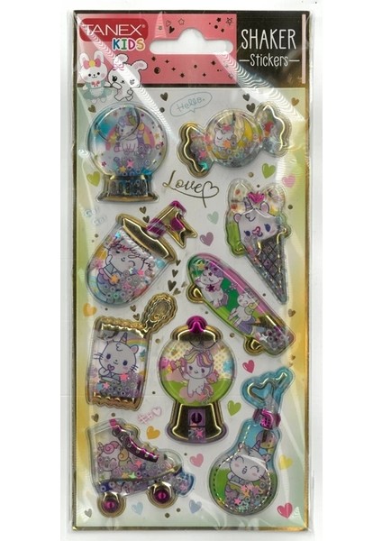 Tanex Kıds TNX-26104 Sulu Puffy Etiket Seri 4- 1 Adet