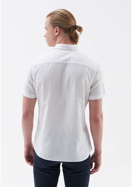 Regular Fit Beyaz Erkek Gömlek LF2024492