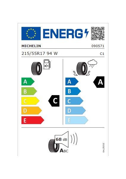 215/55 R17 94W Primacy 3 Ao Grnx Oto Yaz Lastiği (Üretim Yılı: 2024)