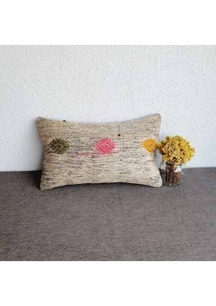 El Dokuma Kilim Kırlent Kılıfı 30X50 cm