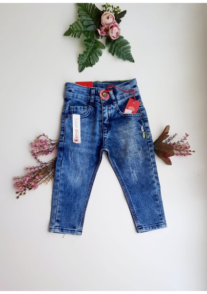 Erkek Çocuk Kot Pantolon Jeans Mavi 1-4 Yaş