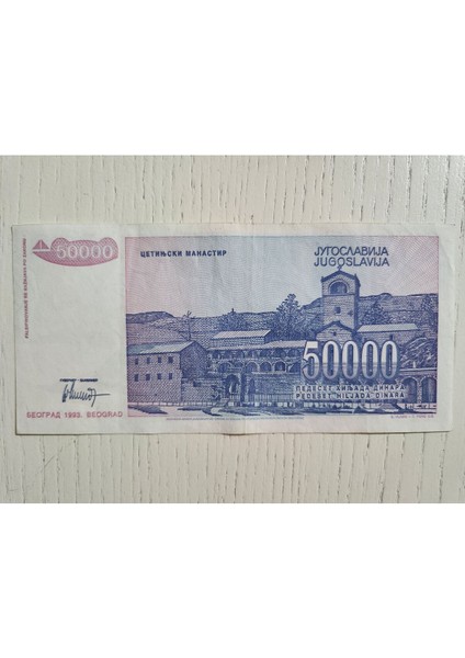 Yugoslavya 1993 Yılına Ait 50000 Dinar. Temiz Durumda fiyatları