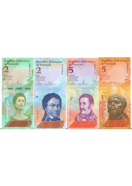 Venezuella 2 - 5 Bolivar Yabancı Kağıt Para Görseldeki Ürün Gönderilecek / 41